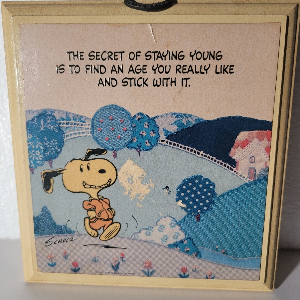 Snoopy Peanuts Vintage Hallmark Wall Plaque